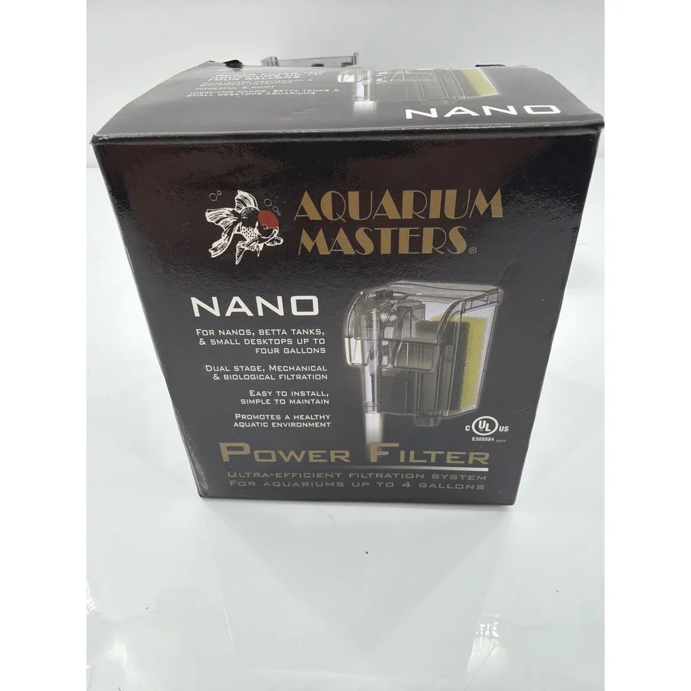 Aquarium Masters Nano Power Filter for Betta Tanks up to 4 Gallons 20GPH E508884